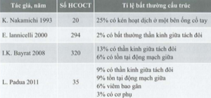 Bảng 4.2: Siêu âm phát hiện các cấu trúc bất thường trong ống cổ tay