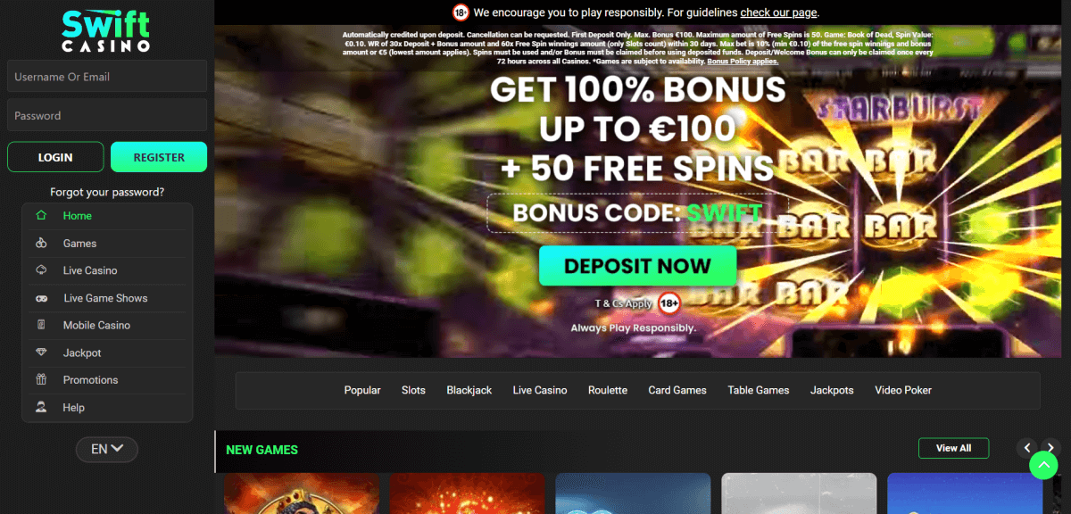Oplev fremtiden for online spil med Swift Casino DK 2026